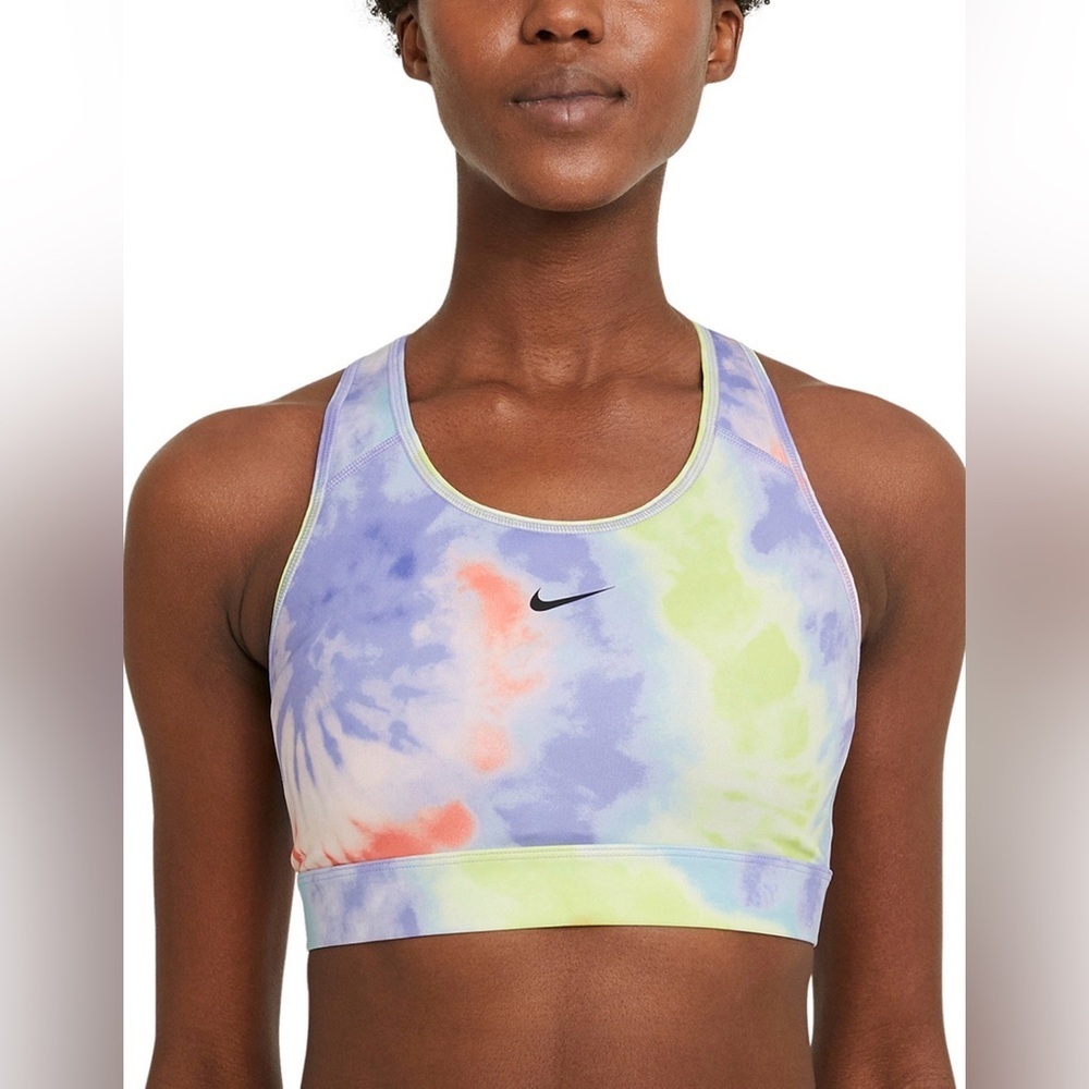 Nike | Dri-FIT Swoosh Tie Dye Sports Bra In Bright Mango/Purple Pulse - Size XXL